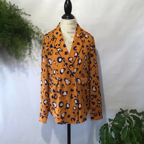 NWOT 3.1 Phillip Lim leopard print lightweight blazer top - Picture 8 of 12
